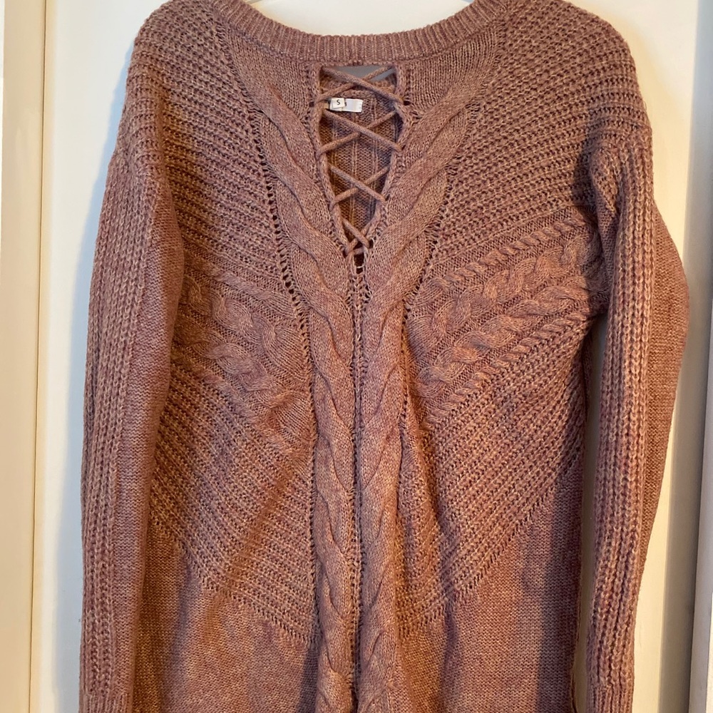 Maurice’s- Criss Cross- Mauve - Sweater